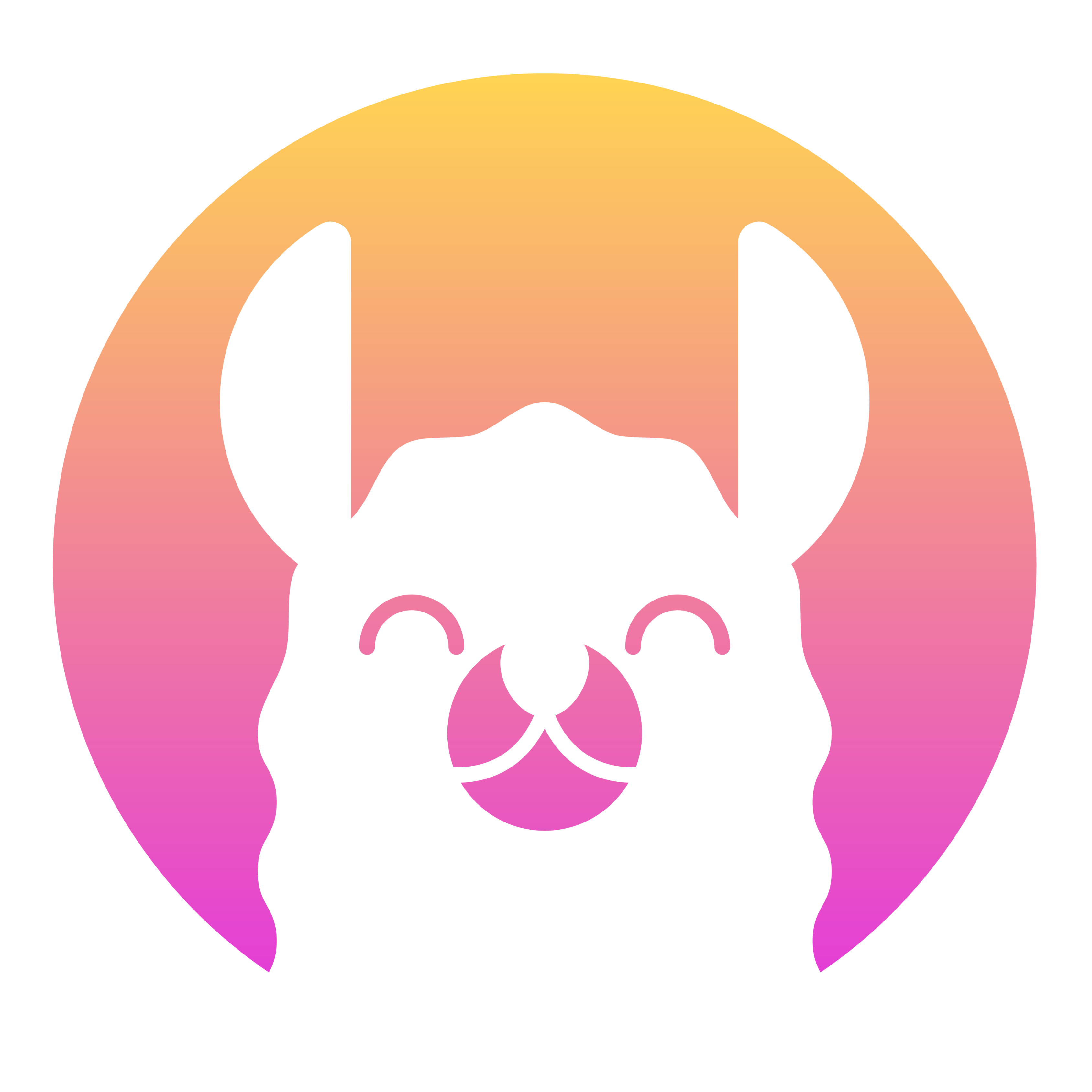 Karma Lama circular llama icon