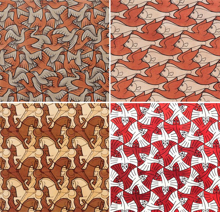 Escher-inspired tessellation studies
